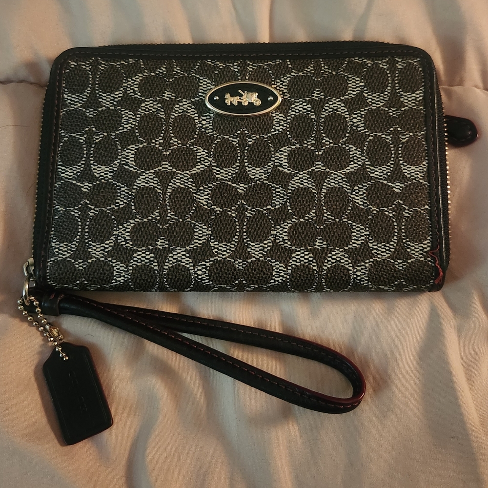 Coach zip around wallet